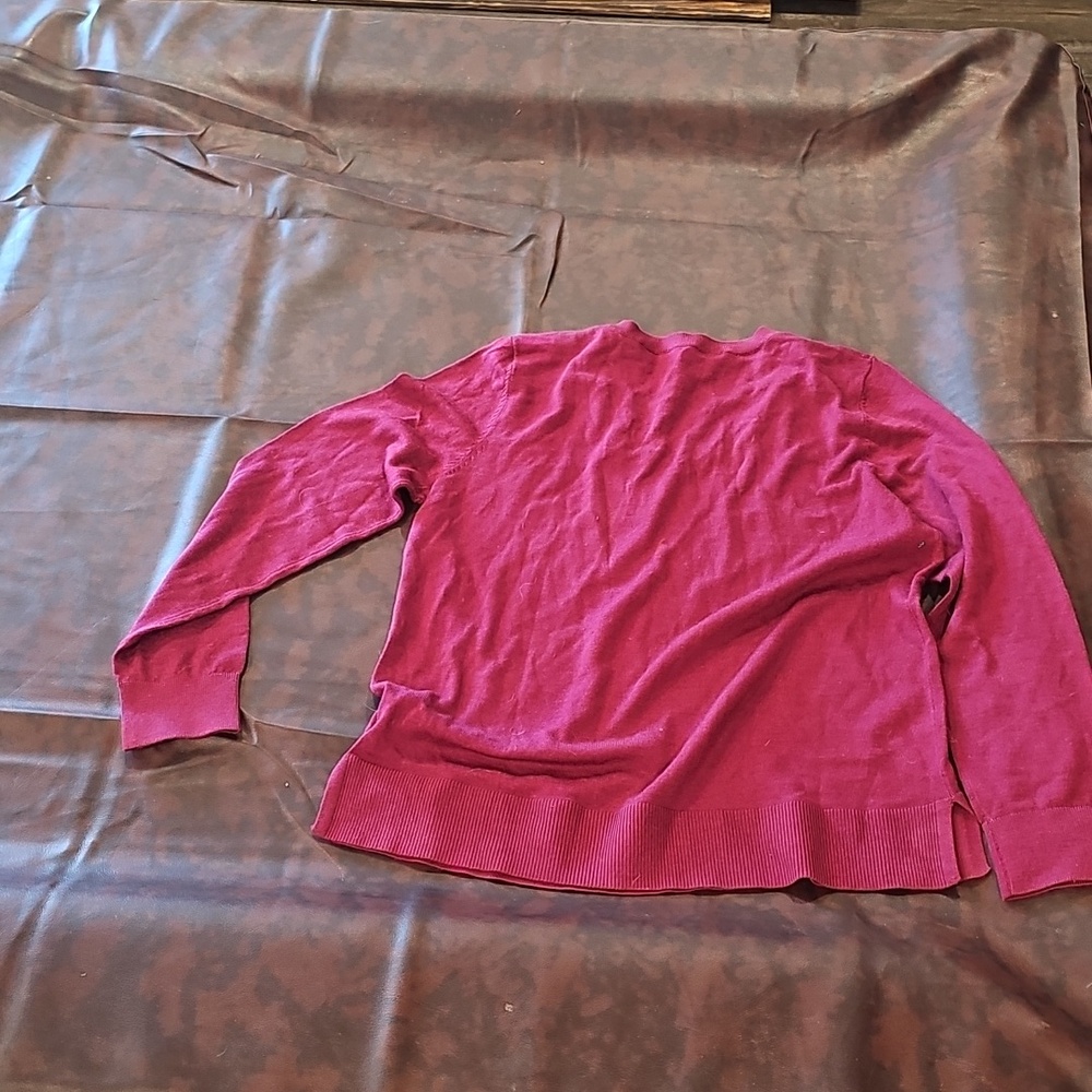 N Red Sweater Katherine Barclay Sz L - Picture 2 of 3